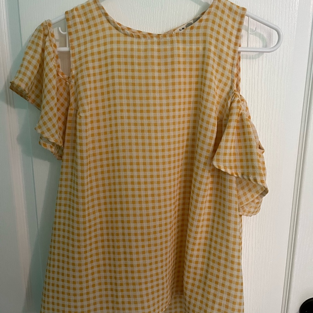 Jolt Yellow Checkered Top